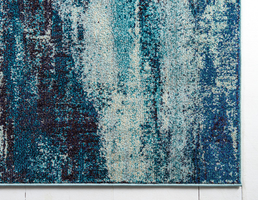 Unique Loom Blue Jardin Lilly 3' 3 x 5' 3 Area Rug