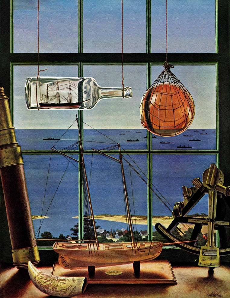 "Naval Convoy" Painting Print on Canvas by John Atherton