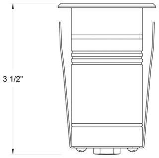 Hinkley Sparta Dot Large Stainless Steel Led Round Button Light, Black