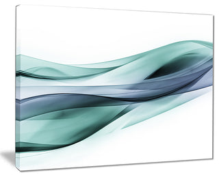 "Fractal Lines Gray Blue" Abstract Digital Art Canvas Print