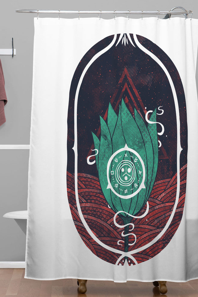 Deny Designs Hector Mansilla Pulsatilla Patens Shower Curtain
