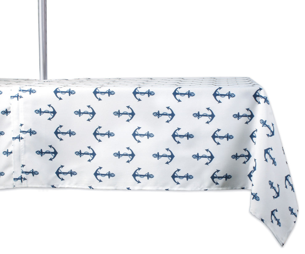 Anchors Print Outdoor Tablecloth With Zipper 60X120