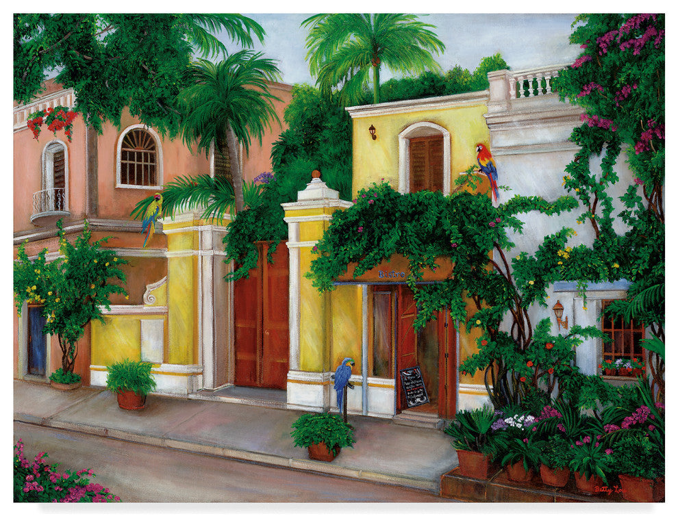 Betty Lou 'Hacienda Parrots' Canvas Art