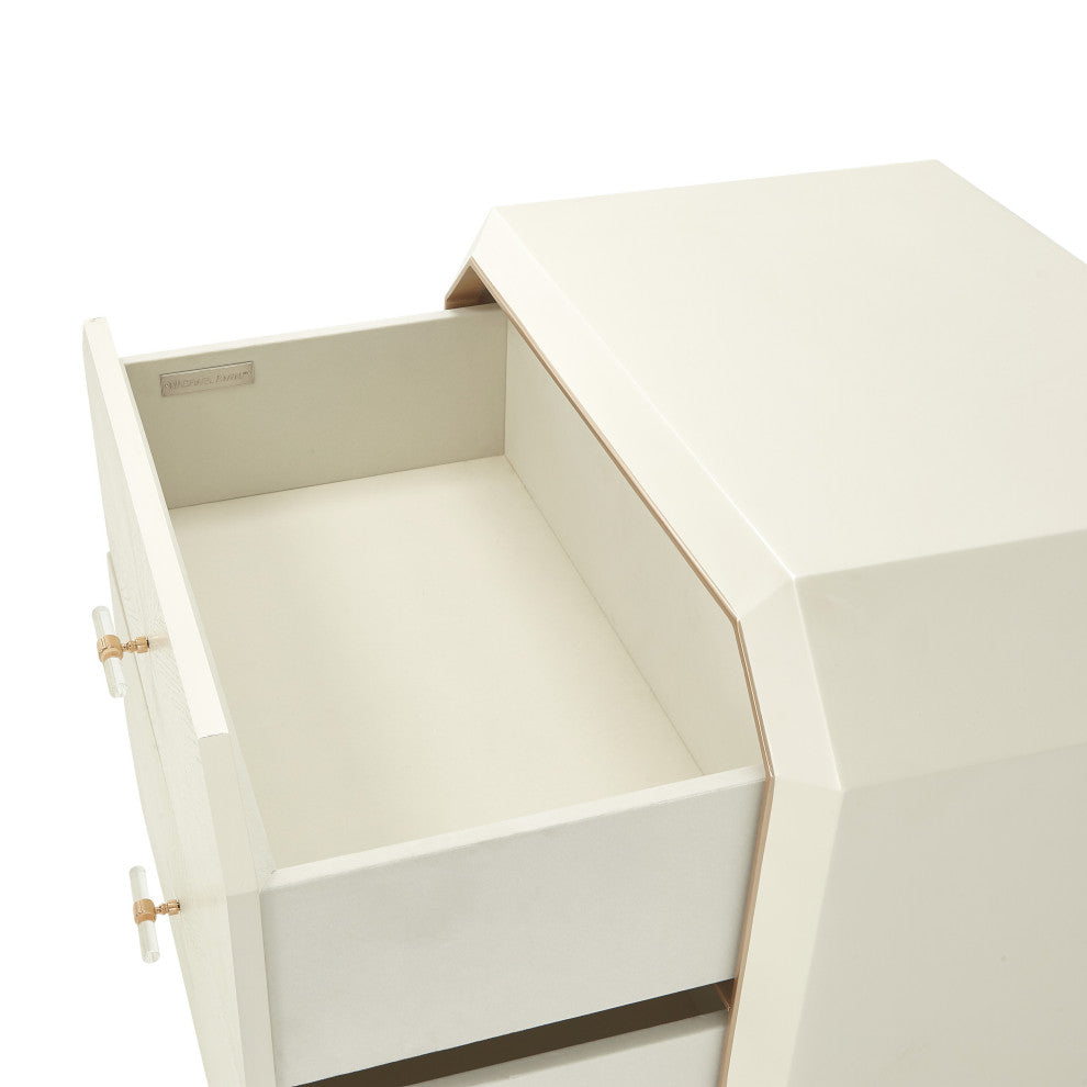 La Rachelle 2-Drawer Nightstand - Medium Champagne