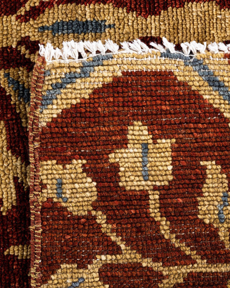 Ganga One-of-a-Kind Handmade Area Rug Red, 8' 3" x 10' 1"