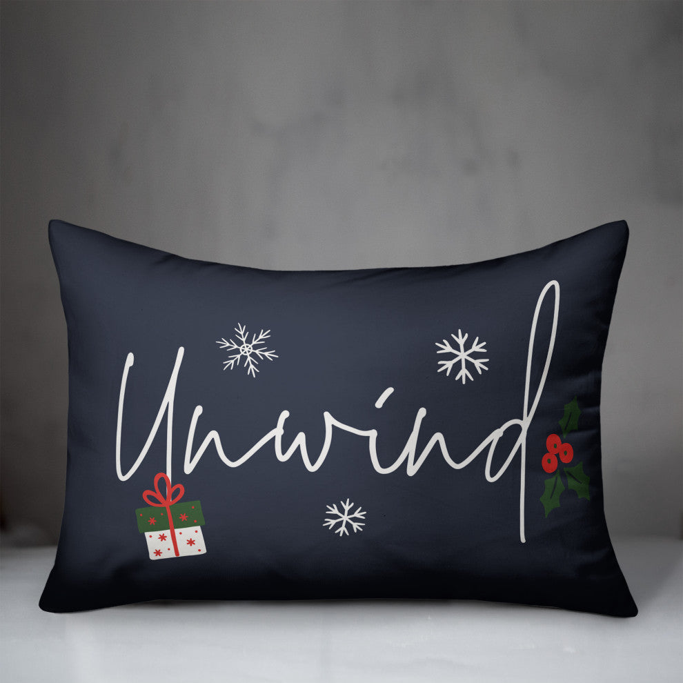 Navy Unwind 20x14 Spun Poly Pillow