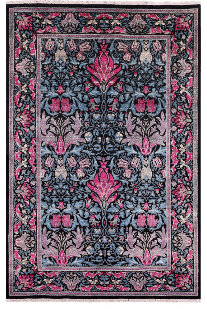4' 8" X 7' 1" William Morris Handmade Area Rug Q5943