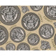 Textured Wallpaper Featuring Versace Pattern Medusa Head Modern, 386114