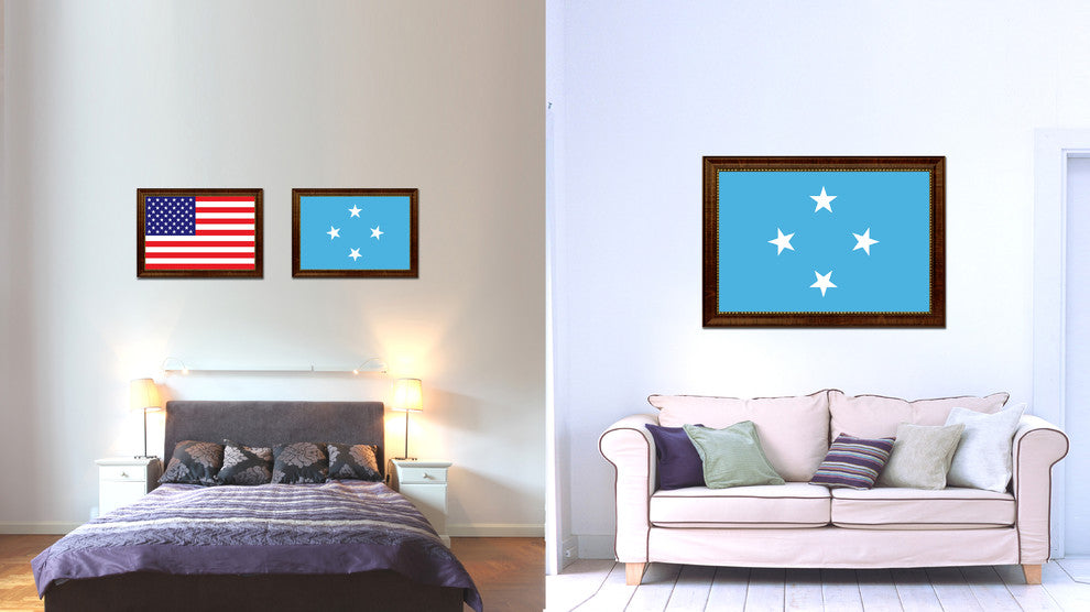 Micronesia Country Flag Canvas Print, 15"x21"