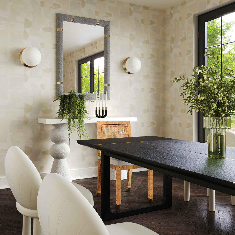 Aliyah Cream Vegan Leather Dining Chair - Cream