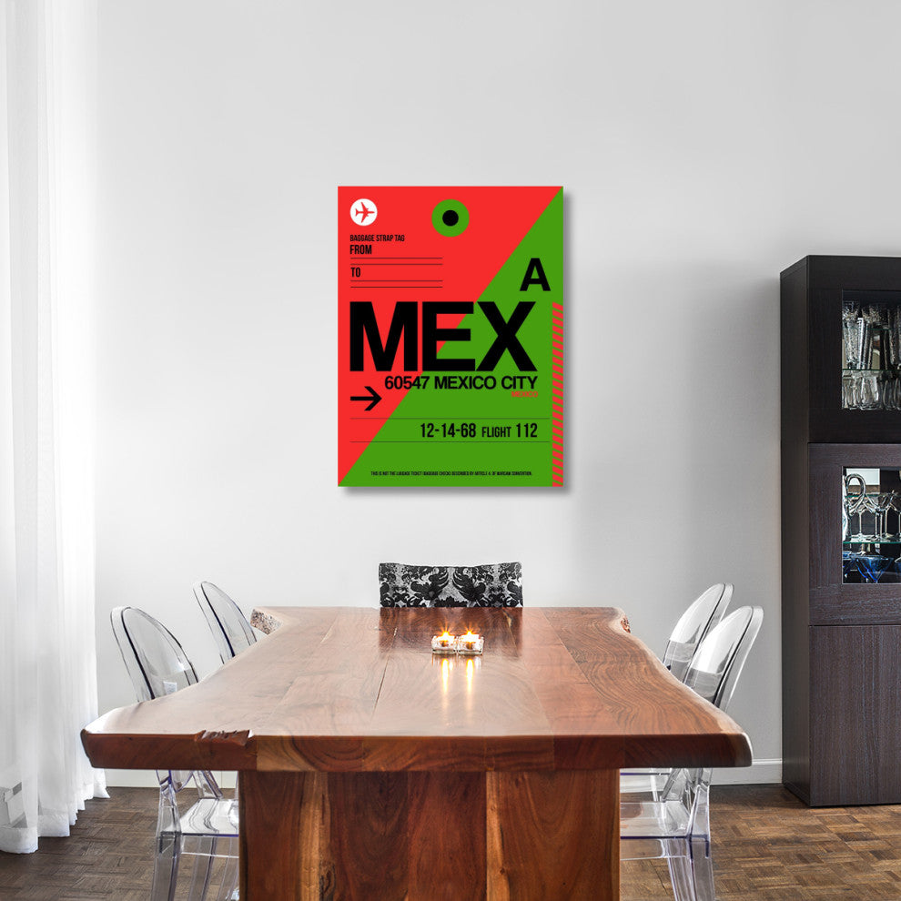 "MEX Mexico City Luggage Tag 2" Fine Art Print