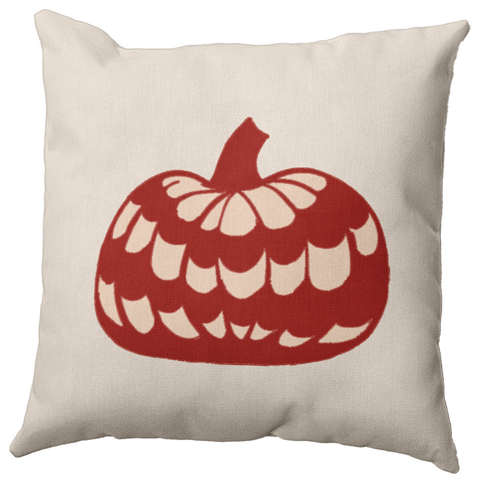 18" x 18" Pumpkin Perfection Decorative Throw Pillow, Maple Red