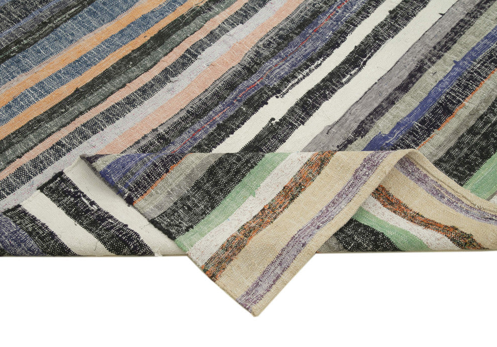 Rug N Carpet - Handmade Oriental 6' 1'' x 10' 4'' Contemporary Wool Kilim Rug