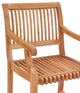 Teak Wood Castle Outdoor Patio Barstool with Arms
