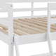 Riley Loft Bed Frame with Desk, Frame, Guard Rails & Ladder for Kids and Teens, White, Twin