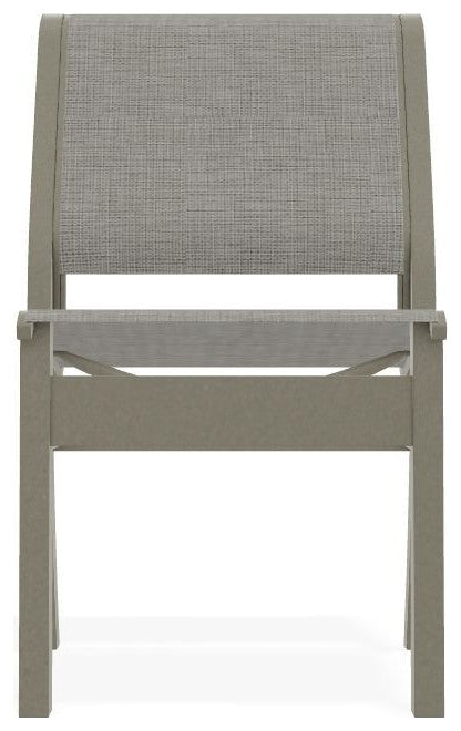 Leeward Sling Stackable Outdoor Dining Chair, Burke/Storm