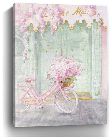 32" Pretty Pastel Pink Paris Canvas Wall Art