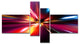 Speed Motion in Night, Abstract Canvas art print, 60"x32", 4 panels