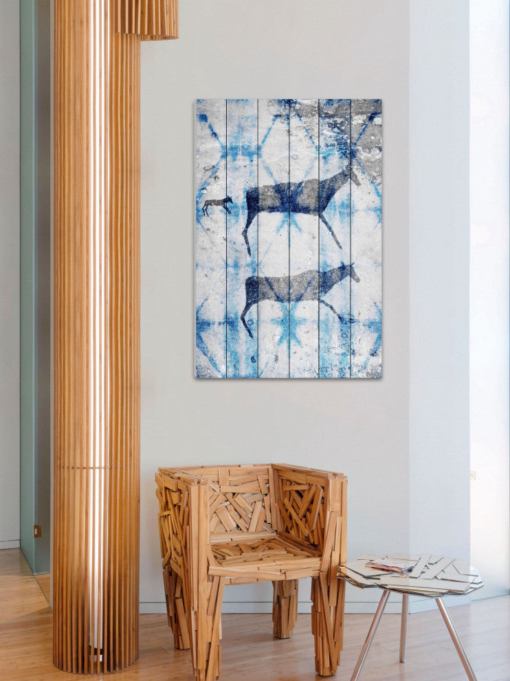 "Ancient Art" Print on White Wood, 24"x36"