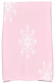 Falling Snow Decorative Holiday Geometric Print Hand Towel, Light Pink