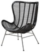 Alexa Rattan Accent Chair, Black