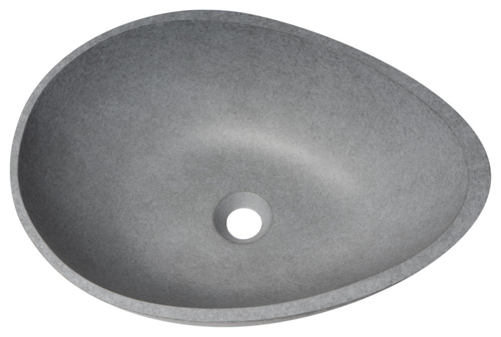 ALFI brand ABCO21O 21" Solid Concrete Tear Drop Above Mount Vessel Sink
