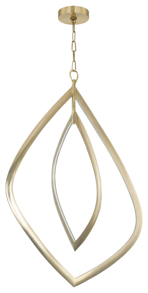 Corbett Lighting Arles LED Chandelier, Vintage Brass, 22.25"Lx29"Wx45.25"H