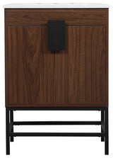 Home Living 19" Modern Walnut-Light Bathroom Vanity