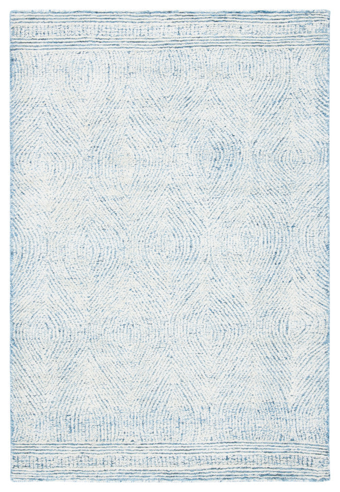 Safavieh Couture Abstract Collection, ABT340 Rug, Ivory/Blue, 3'x5'