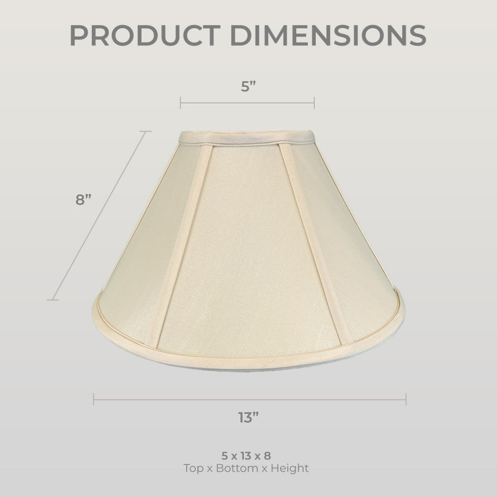 Royal Designs Coolie Empire Lamp Shade, Beige, 5x13x8, Set of 2