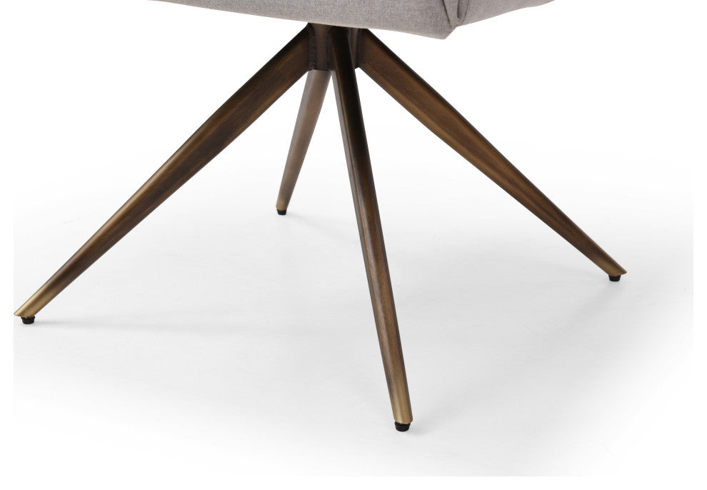 Modrest Riaglow Contemporary Light Grey Fabric Dining Chair