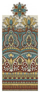 "Spice Route Elephant Border" Digital Paper Print by Daphne Brissonnet, 19"x42"