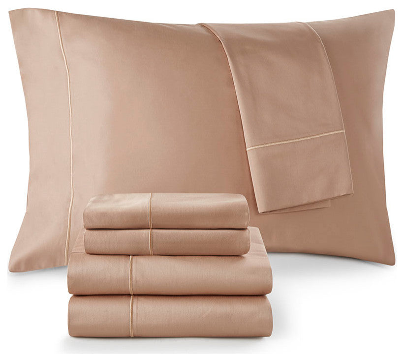 Beautyrest 600 Thread Count Cooling 4-Piece Sheet Set, Rose Gold, Split King