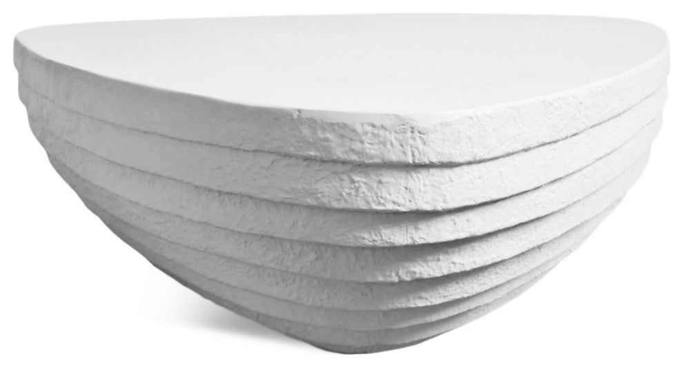 Outdoor Modern White Step Coffee Table