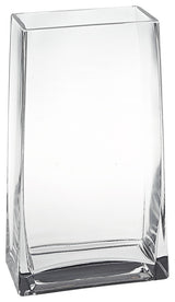 9 Clear Glass Rectangle Handmade Vase