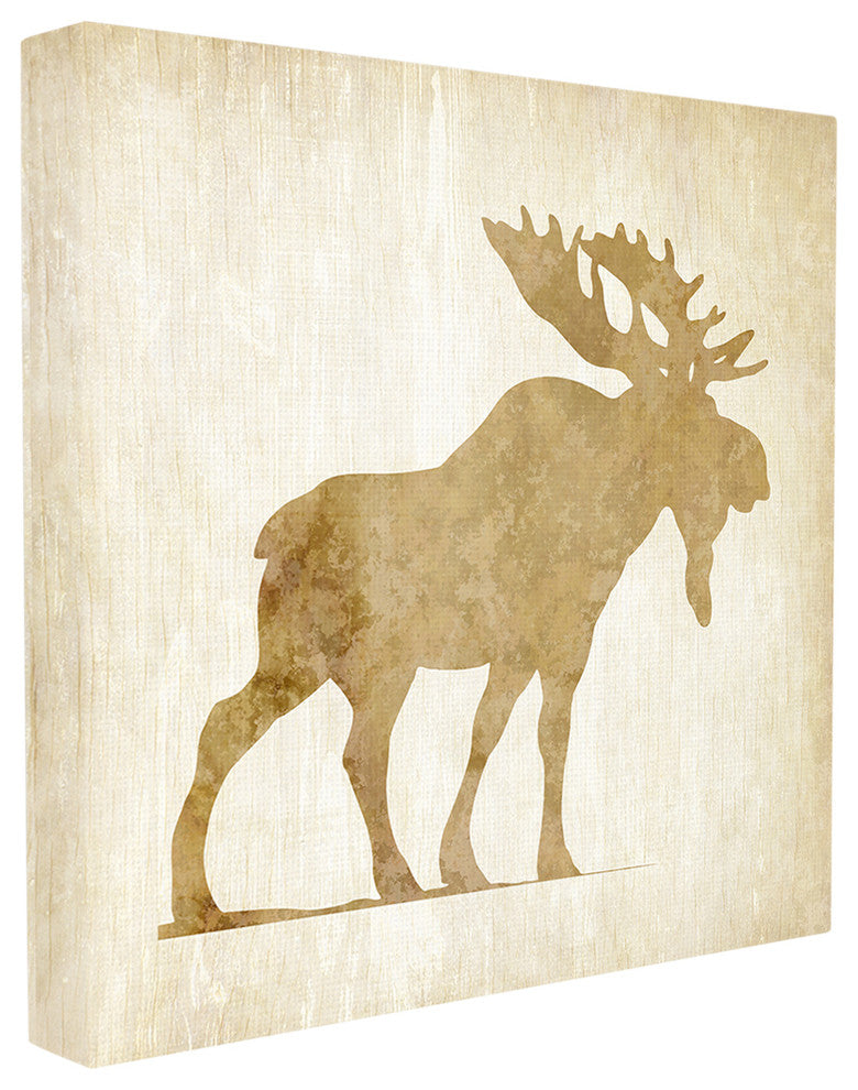 "Golden Moose In The Wild" Stretched Canvas Wall Art
