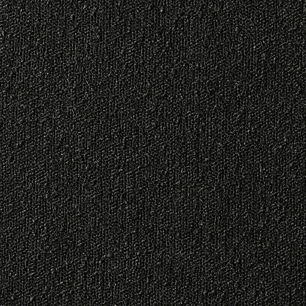 Ollie Black Boucle Fabric Straight Modular Sofa, Black, 4-Piece: 4 Armless Chair