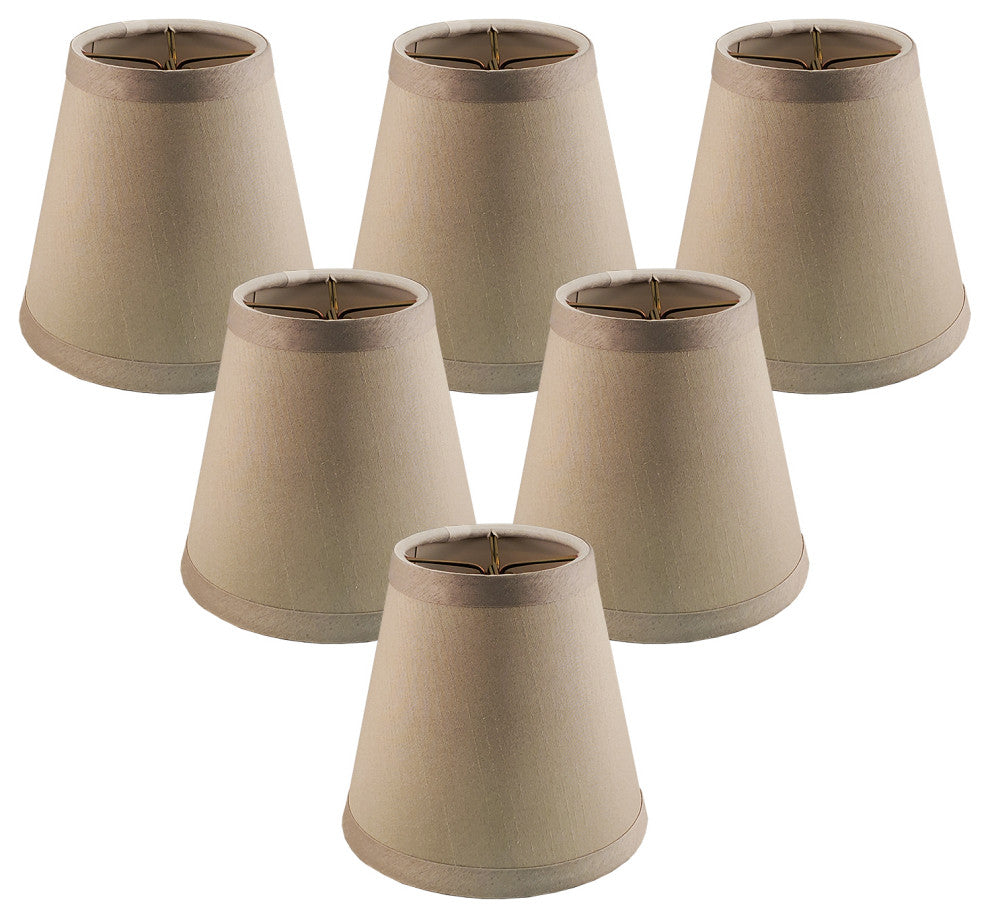 Royal Designs Empire Flame Clip On Chandelier Lamp Shade, Gray, Multiple Sizes