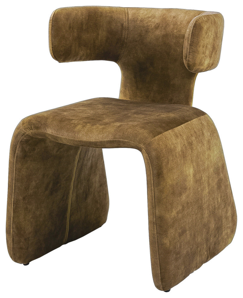 Modrest Bergman Modern Camel Velvet Dining Chair