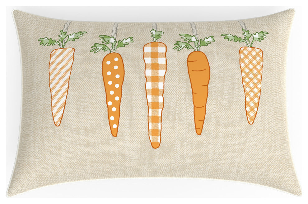 Outdoor/Indoor Easter Hop Natural Rectangular Throw Pillow