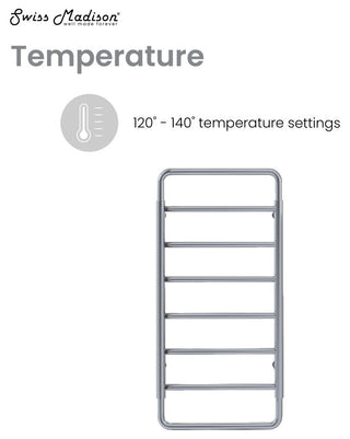 Ivy 8-Bar Electric Towel Warmer, Chrome