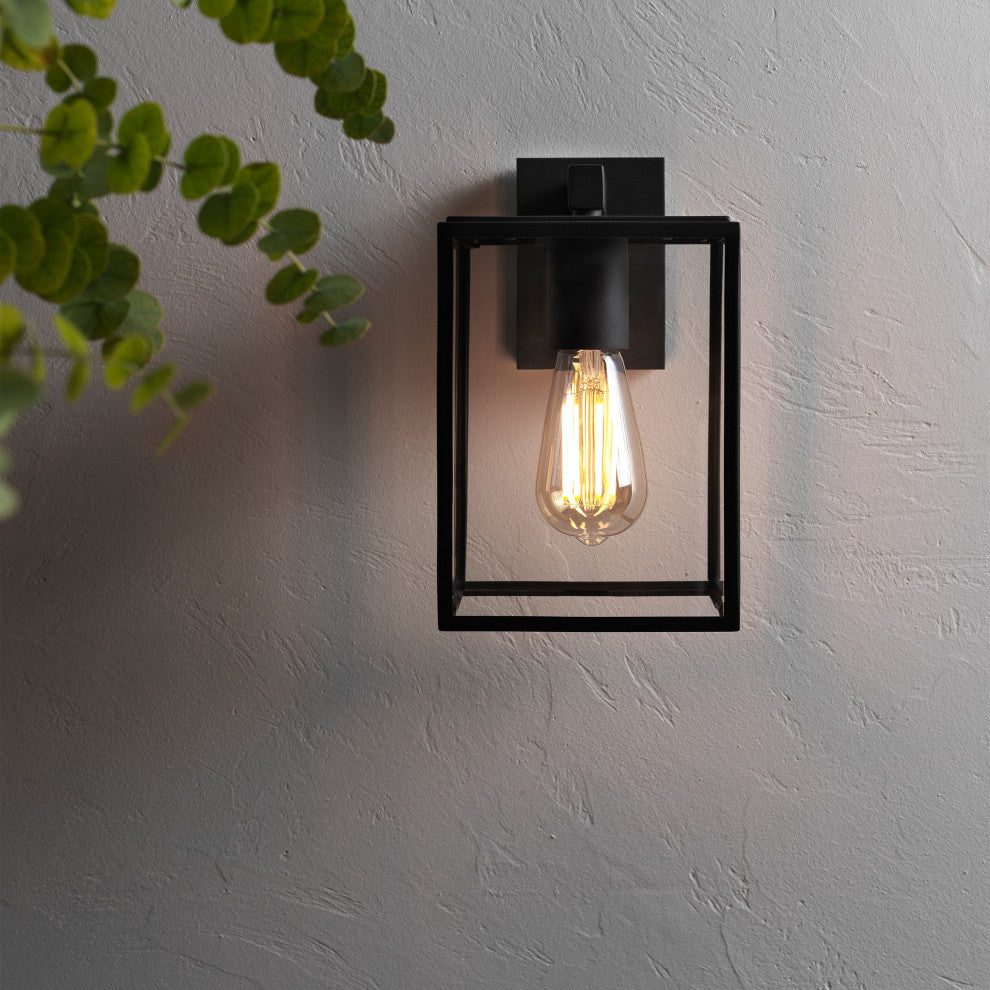 Astro Box Lantern 270, Dimmable Outdoor Wall Light (Textured Black)