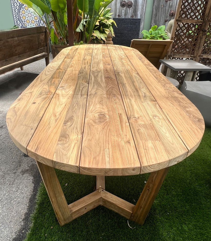 Oval Teak Outdoor Dining Table