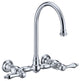Vintage III Plus Wall Mount Faucet With a Long Gooseneck Swivel Spout, Lever Ha