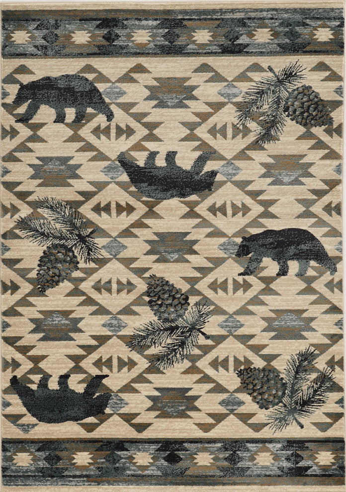 KAS Chester 5634 Ivory/Blue Montana Area Rug, 8'x10'