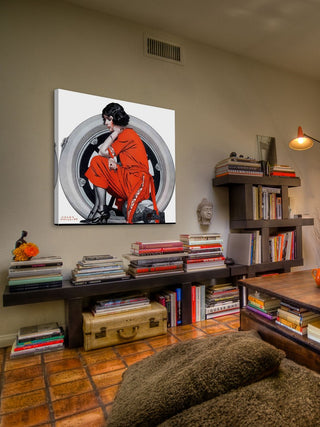 "Flat Tire" Painting Print on Wrapped Canvas