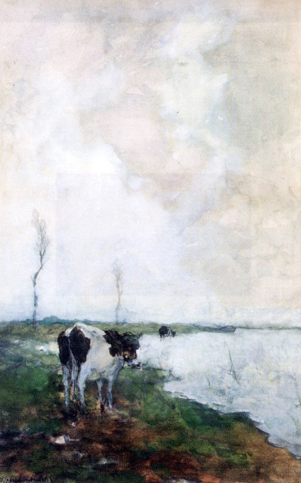 Johann Hendrik Weissenbruch A Cow Standing By The Waterside Wall Decal