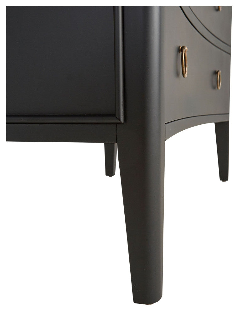 Tiffany 36" 3-Drawer Storage Chest, Black