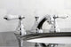 Kingston Brass Widespread Bathroom Faucet With Brass Pop-Up, Polished Chrome