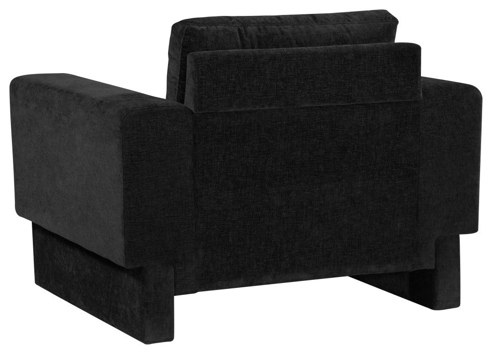 Madeline Chenille Fabric Upholstered Chair, Black, Chair